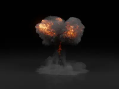 Big Nuclear Explosion 3D Model 3D model