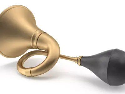 Retro Horn Low-poly 3D model