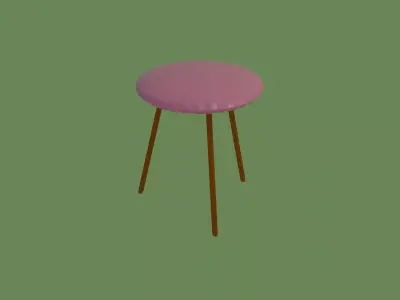 Stool Furniture with very cool 3 legs Free 3D model