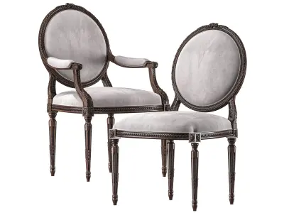 chairish louis chair art 5694 3D model