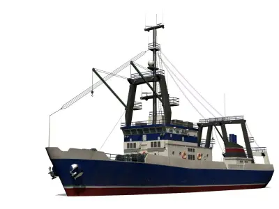 trawler Low-poly 3D model
