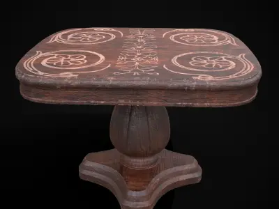 Renaissance Round and Long Tables 3D Model Pack