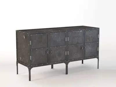 Aparador Industrial Rh Baires Credenza 3D model