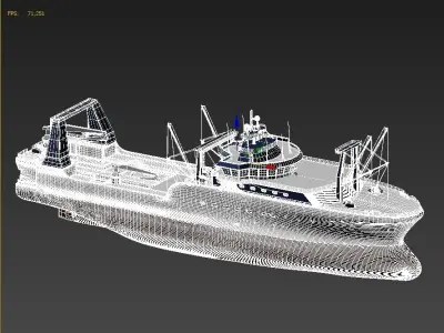 Fishing Trawler 3D model buy