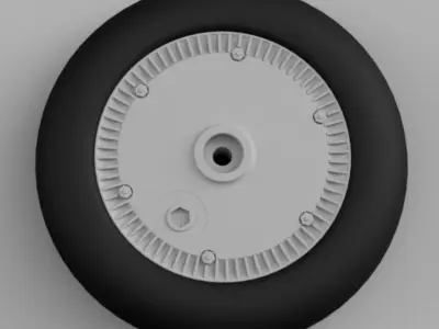 1-5th scale Messerschmitt BF-109 Wheel - Late Version  3D print model