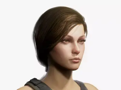Female Soldier Low-poly 3D model buy
