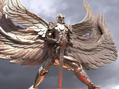 Arch Angel Warrior Sculpture 2  3D model