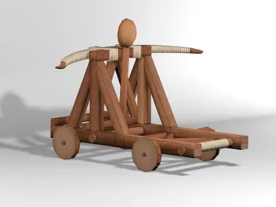 Medieval Catapult Low-poly 3D model purchase