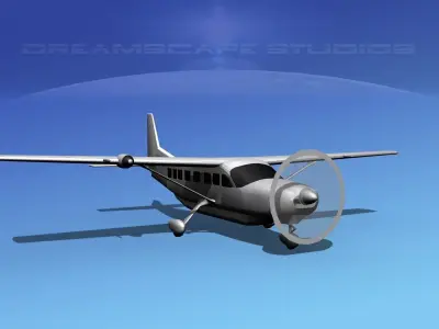 Cessna C208 Caravan LP SS Low-poly 3D model