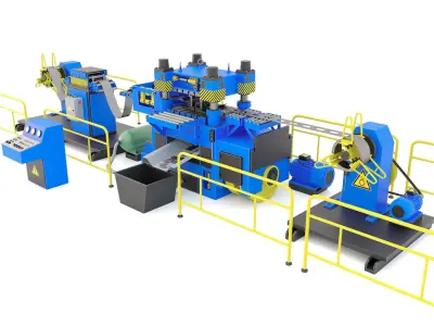 Industrial mechanical press-stamping machine tool AV6230 3D model