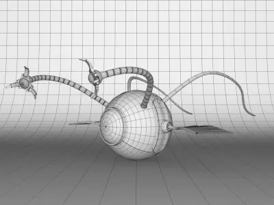 Drone ball with two arms 3D model