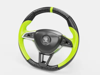Lamon Green Cover Steering Wheel  3D model