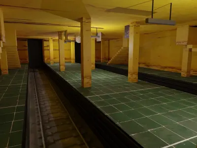 Dirty Metro Station Low-poly 3D model