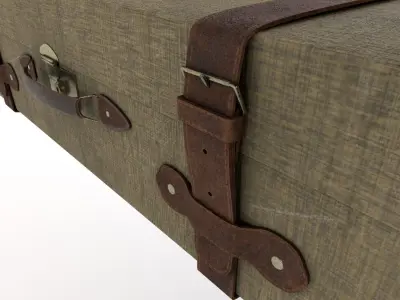 1930s Suitcase Low-poly 3D model