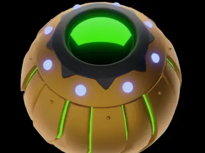 green goblin grenade 3d model Low-poly 3D model