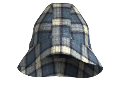 Check Bucket Hat 3D model