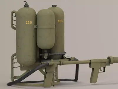 M2 Flamethrower Low-poly 3D model purchase