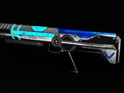 sci-fi gun 2 Low-poly 3D model