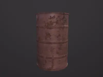 Rusty drum 3D Model Low-poly 3D model