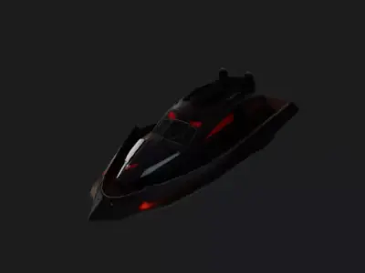 Superhero Themed Superyacht 3D Model 3D model