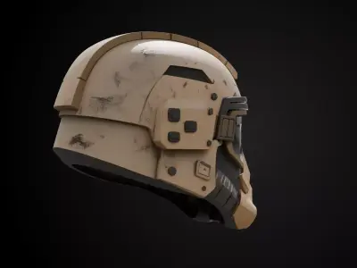 Stylized Desert Rebel Warrior Helmet - Scorch Raider 3D print model