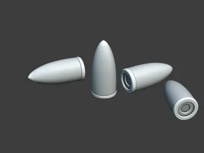 Mechanical Gun Bullets 3D model 3D model