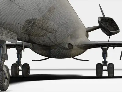 ARMY LEARJET Low-poly 3D model