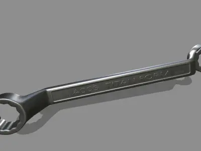 wrench Low-poly 3D model 5