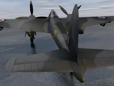 DeHavilland Hornet F Mk-1 3D model