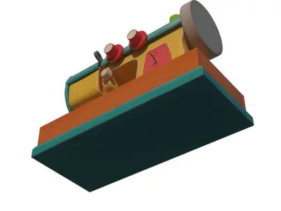 3d sewing machine  Low-poly 3D model