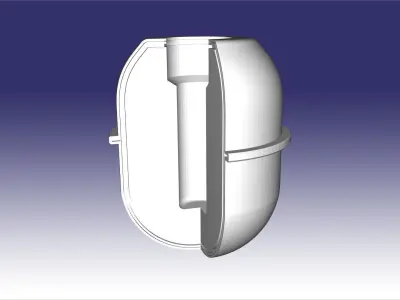 RGD-5 in the cut 3D print model