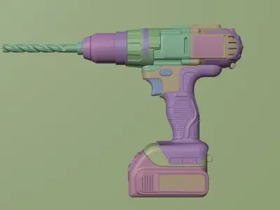 Drill gun Drill machine Driller Drilling machine 3D model