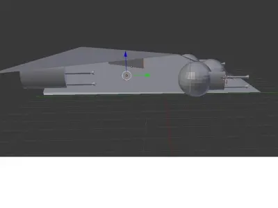 Scifi light Spaceship 3d model 3D model