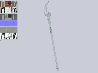 Anubis weapon Low-poly 3D model