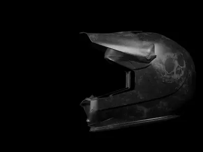 Motocycle Helmet Low-poly 3D model
