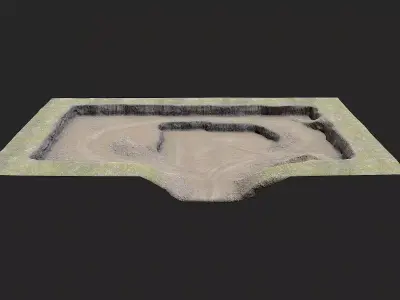 Mine Excavation Low-poly 3D model