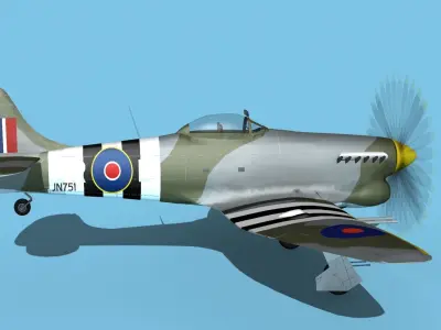 Hawker Hawker Tempest MK1 V14 3D model