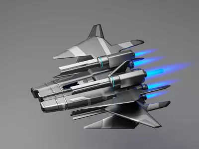 Sci-fi Spaceship 3D model by madzersolo