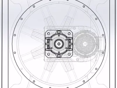Diameter 630 mm airlock Rotary feeder 3D model