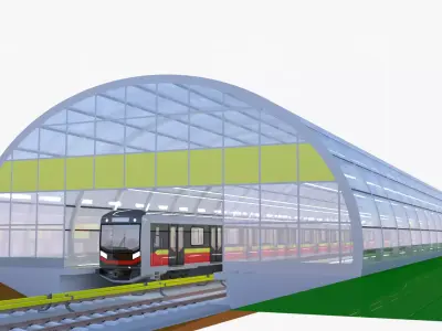 Warsaw metro station II 3D model