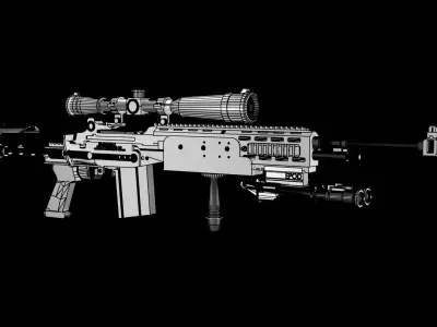 M 14 ebr Low-poly 3D model
