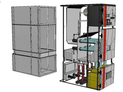 Medium Voltage Metal - Clad Air Insulated Switchgear Low-poly 3D model