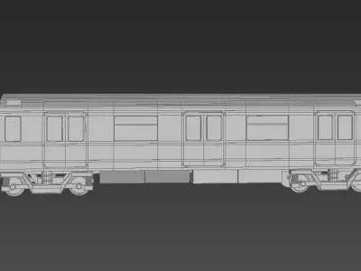 Subway passenger wagon 3D model