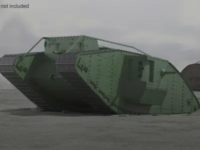 Tank MK 4 Male Green 3D model