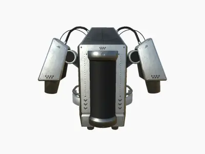 Jetpack G08 Light Steel - SciFi Character Design Low-poly 3D model