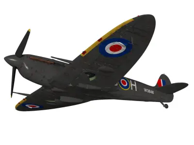 Supermarine Spitfire Mk-Vb night fighter 3D model
