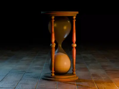 Hourglass Low-poly 3D model shop