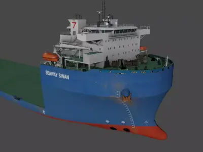 Seaway swan heavy loader carrier Low-poly 3D model