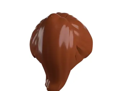 Custom3Dprint Minifigure Accessory - Minifigure Hair S2 - 004 3D print model