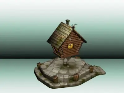 Witch House Low Poly Low-poly 3D model